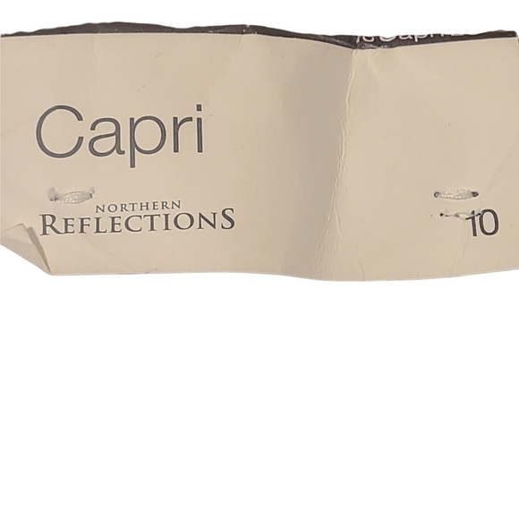 NEW Northern Reflections med brown drawstring waist  wide leg capri pants - Picture 6 of 10